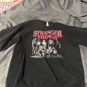 Netflix Stranger Things Black Crewneck Sweatshirt size L